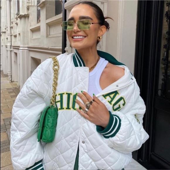 ZARA | NWT GREEN QUILTED SHOULDER BAG BLOGGERS Favorite - Picture 7 of 16